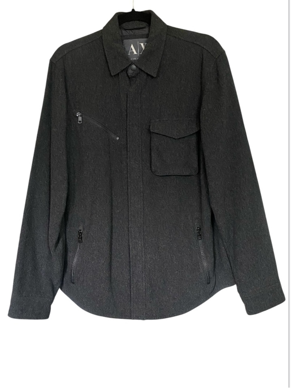 Armani Exchange Men’s 50% Wool Jacket Size M Dark Charcoal
